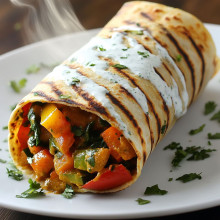 Curry Veggie Flatbread Wrap
