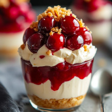  Cherry Cheesecake Pudding Cups 