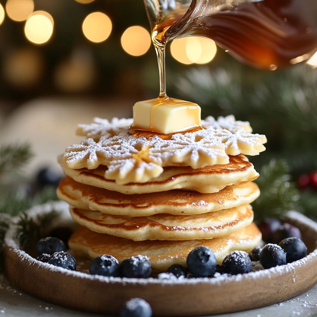 Winter Wonderland Snowflake Pancakes