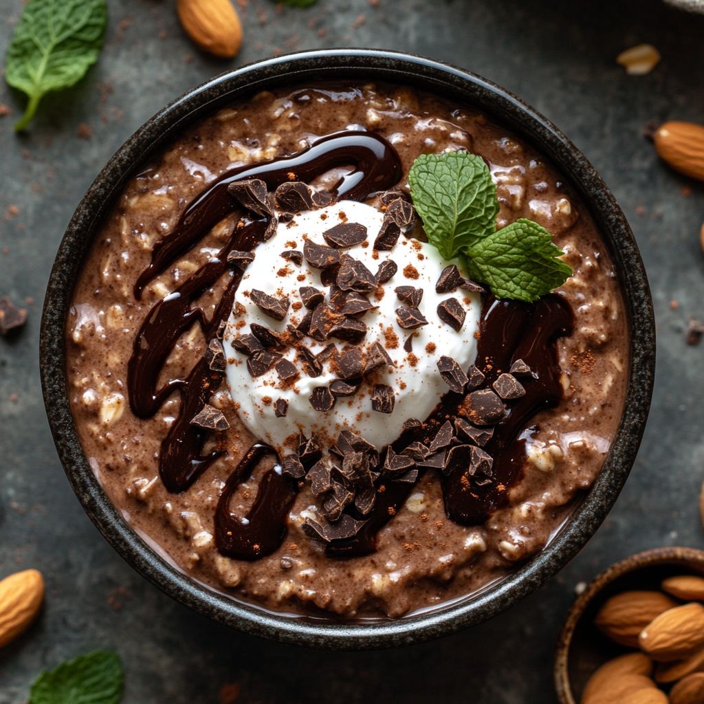 Witches’ Brew Chocolate Protein Overnight Oats