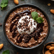 Witches’ Brew Chocolate Protein Overnight Oats