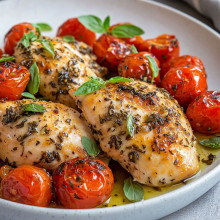 Italian Herb Chicken with Roasted Tomatoes