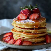  Strawberry Rhubarb Pancakes 