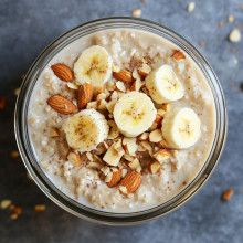  Maple Almond Butter Overnight Oats 