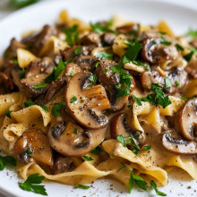 Vegan Mushroom Stroganoff with Cashew Cream