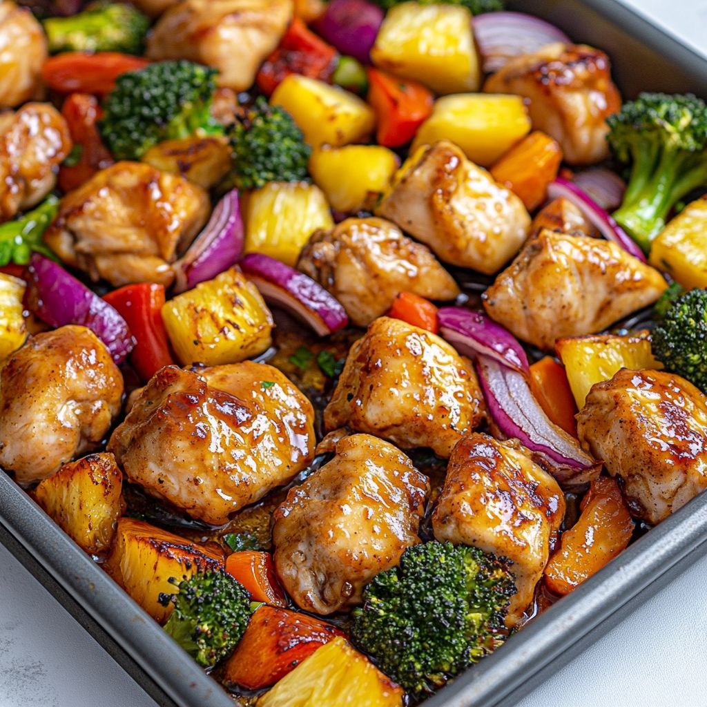  Sheet Pan Teriyaki Chicken with Pineapple 