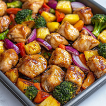  Sheet Pan Teriyaki Chicken with Pineapple 
