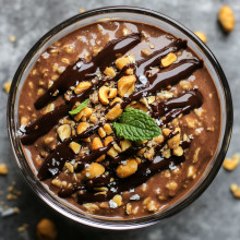  Chocolate Peanut Brittle Overnight Oats 