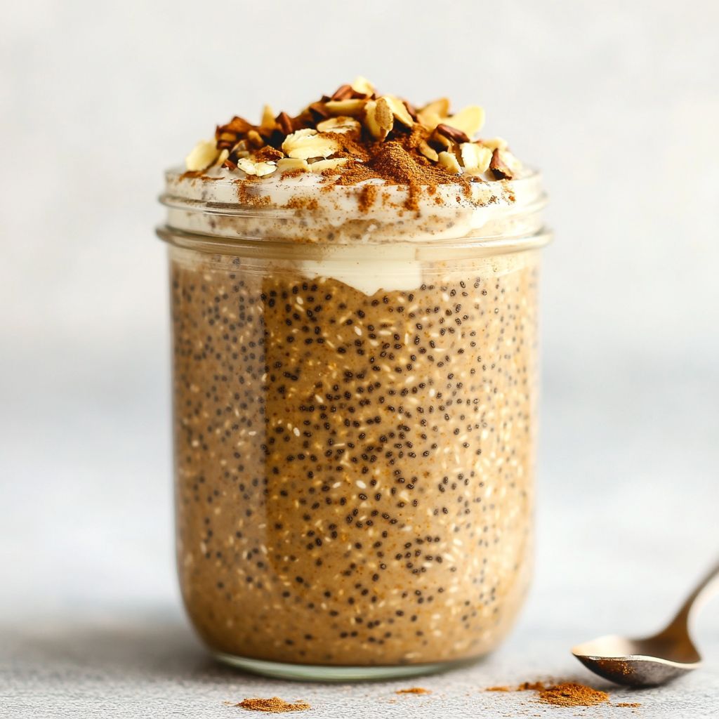 Gingerbread Chia Seed Overnight Oats
