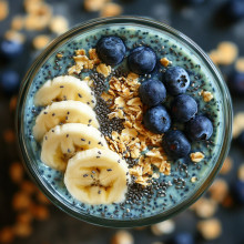 Spirulina Blue Overnight Oats