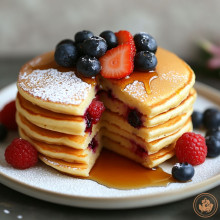 Surprise Inside Pancakes with Hidden Fruit Filling
