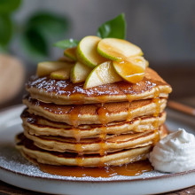 Caramel Apple Pancake Stacks