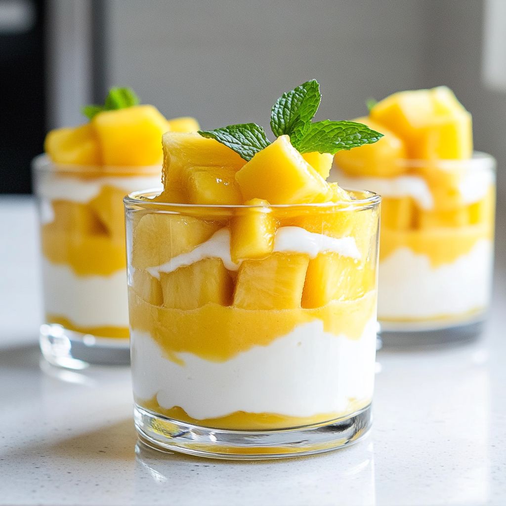 Mango Pineapple Yogurt Cups