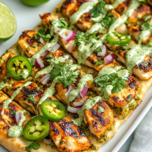  Spicy Jalapeño Chicken Flatbread 