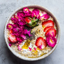 Mother’s Day Rose Petal Overnight Oats
