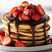 Chocolate Covered Strawberry Pancakes