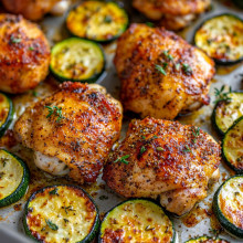  Sheet Pan Chicken and Roasted Zucchini 