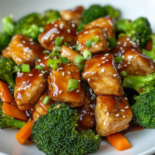 Teriyaki Chicken with Broccoli and Carrots