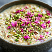 Pistachio Rose Overnight Oats Recipe