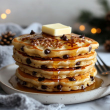 Chocolate Chip Snowflake Pancakes