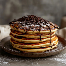 Spiderweb Chocolate Drizzle Pancakes