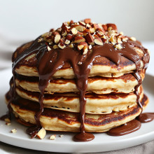 Nutella Swirl Pancakes with Hazelnut Crunch