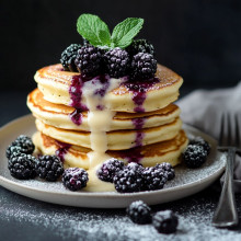  Blackberry Vanilla Pancakes 