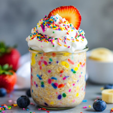 Birthday Cake Overnight Oats