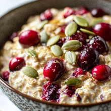Pumpkin Seed Cranberry Overnight Oats 