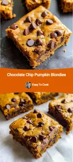Chocolate Chip Pumpkin Blondies