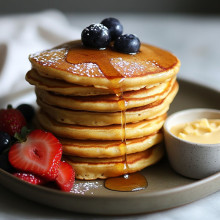 10-Minute Pancakes with Maple Butter