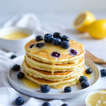 Blueberry Lemon Skillet Pancakes 