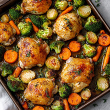 Sheet Pan Garlic Butter Chicken and Veggies