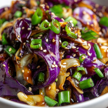 Cabbage Stir-Fry with Garlic and Soy Sauce