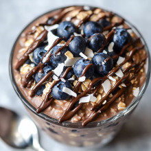 Chocolate Covered Blueberry Overnight Oats 