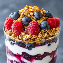  Triple Berry Yogurt Parfait 
