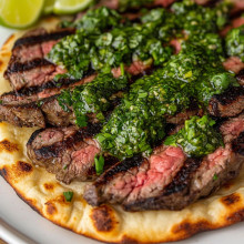  Chimichurri Steak Flatbread 