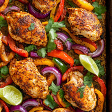 Sheet Pan Fajita Chicken and Peppers