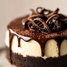 Chocolate Drizzle Mini Cheesecake