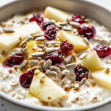  Sunflower Seed Cranberry Apple Overnight Oats 