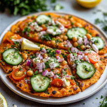  Moroccan Chickpea Flatbread 