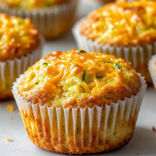 Keto Zucchini Cheddar Muffins