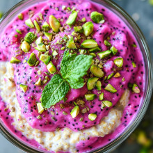 Pistachio Dragonfruit Overnight Oats 