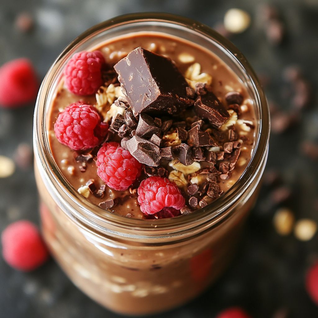 Chocolate Brownie Chunk Overnight Oats