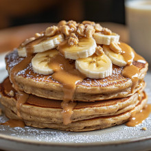Peanut Butter & Banana Pancakes for Tiny Foodies