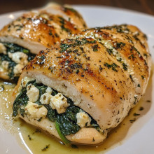Spinach and Feta Stuffed Chicken Breast