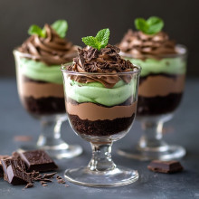 Mini Mint Chocolate Parfaits
