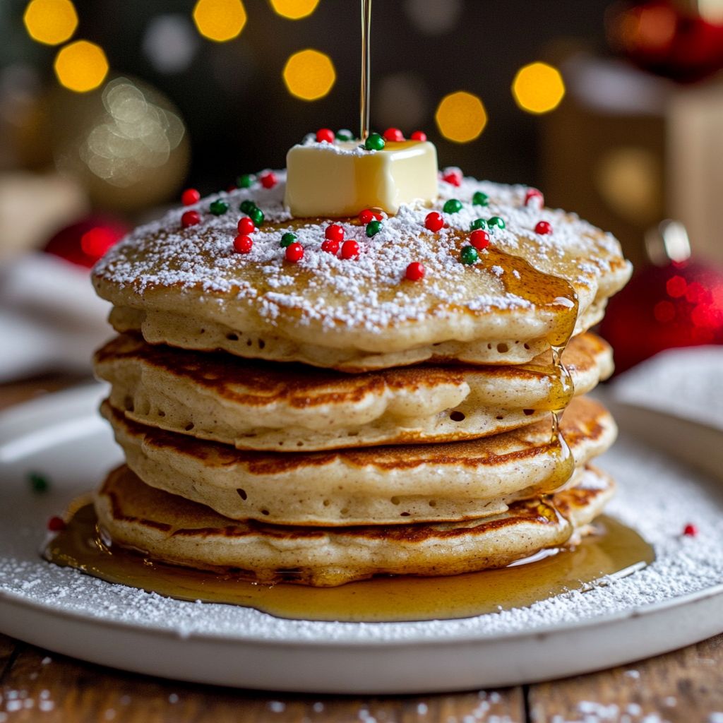 Santa’s Favorite Sugar Cookie Pancakes
