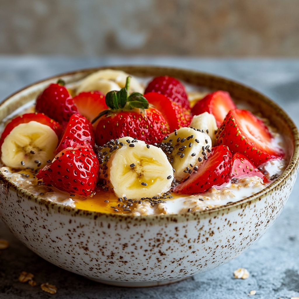 Strawberry Banana Overnight Oats