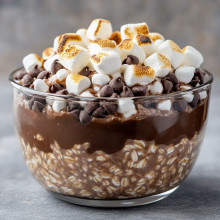  Chocolate Marshmallow Cream Overnight Oats 
